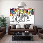 Quadro Decorativo Grande Contemporâneo Abstrato People Parade