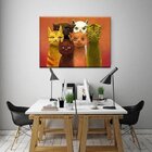 Quadro Decorativo Grande Contemporâneo Animais Homie Cats - 1