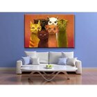 Quadro Decorativo Grande Contemporâneo Animais Homie Cats - 1