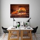 Quadro Decorativo Grande Contemporâneo Hamburguer - 180x135cm