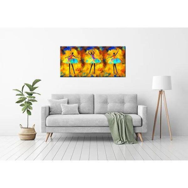 Quadro Decorativo Grande Danças Ballet Triplets - 150x80cm