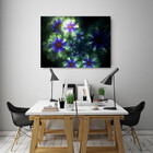 Quadro Decorativo Grande Floral Fractal Flowers - 120x80cm