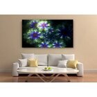 Quadro Decorativo Grande Floral Fractal Flowers - 120x80cm