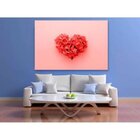 Quadro Decorativo Grande Floral Heart Of Flowers - 120x80cm