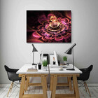 Quadro Decorativo Grande Floral Neon Pink Rose - 180x120cm