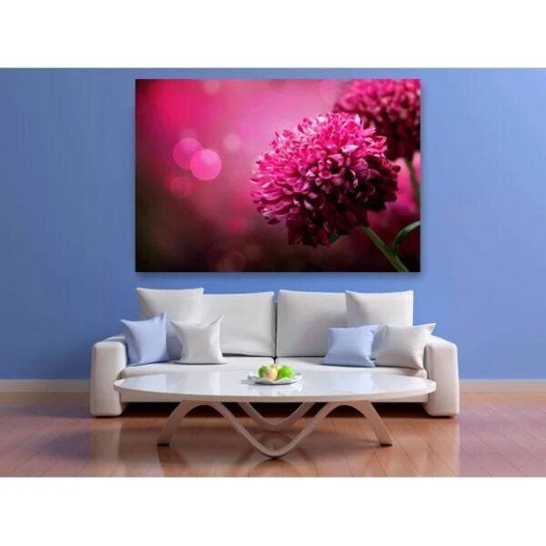 Quadro Decorativo Grande Floral Pink Flowers 2 - 180x135cm