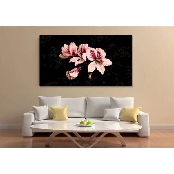 Quadro Decorativo Grande Floral Rustic Flower - 100x70cm