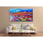 Quadro Decorativo Grande Flores Painting Of Poppy Field - 180