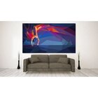 Quadro Decorativo Grande Low Poly Esportes Ginasta - 180x135cm