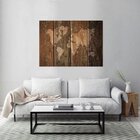 Quadro Decorativo Grande Mapa Rustic - 180x120cm