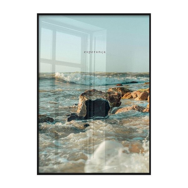 Quadro Decorativo Grande Mar Praia Fase Esperança Parede Sala