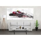 Quadro Decorativo Grande Moto Abstrato Motocicleta Desintegra