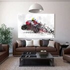 Quadro Decorativo Grande Moto Abstrato Motocicleta Desintegra