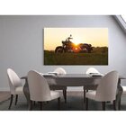 Quadro Decorativo Grande Motocicleta Sunset - 120x80cm