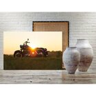 Quadro Decorativo Grande Motocicleta Sunset - 150x80cm