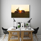 Quadro Decorativo Grande Motocicleta Sunset - 150x80cm