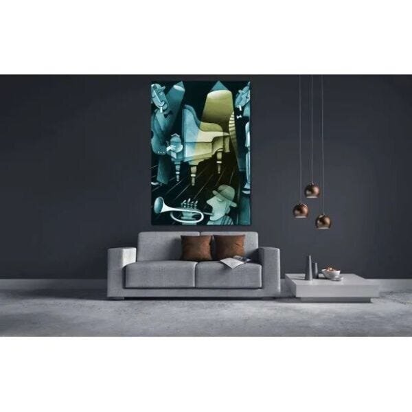 Quadro Decorativo Grande Música Blues - 100x70cm