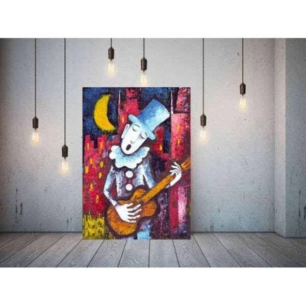 Quadro Decorativo Grande Música Violeiro - 100x70cm