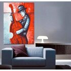 Quadro Decorativo Grande Música Violoncelo - 180x135cm