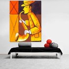 Quadro Decorativo Grande Musical Jazz - 100x70cm
