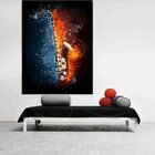 Quadro Decorativo Grande Musical Sax - 150x80cm