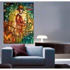 Quadro Decorativo Grande Músico Jazz Night - 120x80cm