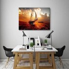 Quadro Decorativo Grande Paisagem Barco Á  Vela - 150x80cm