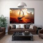 Quadro Decorativo Grande Paisagem Barco Á  Vela - 180x135cm