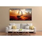 Quadro Decorativo Grande Paisagem Barco Á  Vela - 180x135cm