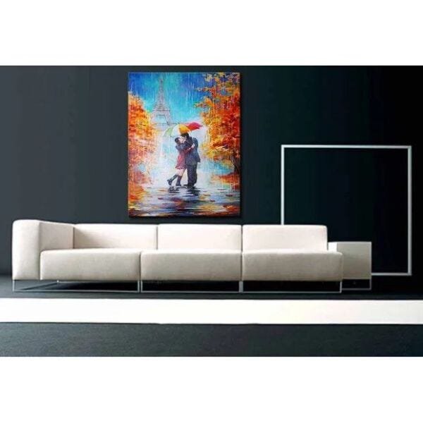 Quadro Decorativo Grande Paisagem Dia Dos Namorados Em Paris