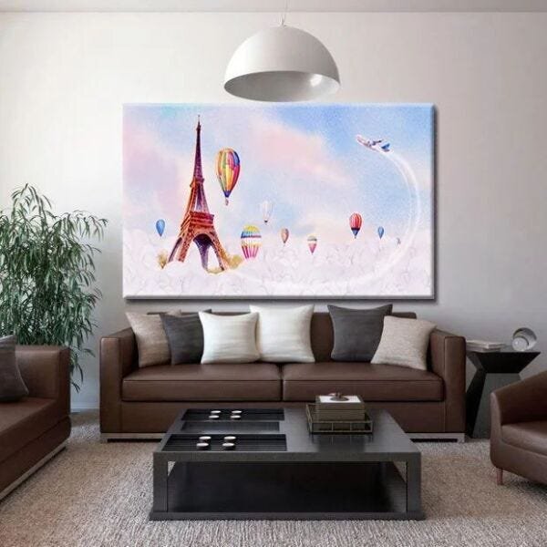 Quadro Decorativo Grande Paisagem E Cidades Parisian Dream -