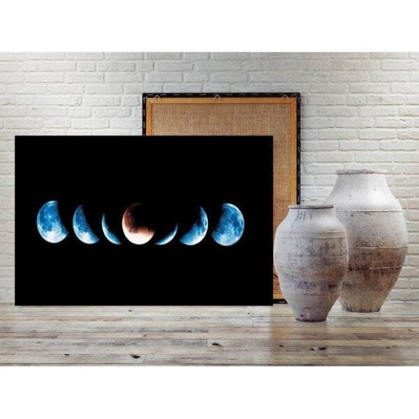 Quadro Decorativo Grande Paisagem Luas - 200x100cm