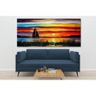 Quadro Decorativo Grande Paisagem Passeio No Mar - 120x60cm