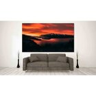 Quadro Decorativo Grande Paisagem Por Do Sol Nas Montanhas -