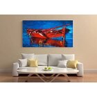 Quadro Decorativo Grande Paisagem Red Boat - 200x120cm