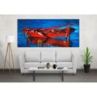 Quadro Decorativo Grande Paisagem Red Boat - 200x120cm