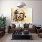 Quadro Decorativo Grande Religioso Jesus Leão - 100x70cm
