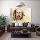 Quadro Decorativo Grande Religioso Jesus Leão - 150x100cm