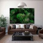 Quadro Decorativo Grande Vegetação Dark Leaves - 200x100cm