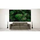 Quadro Decorativo Grande Vegetação Dark Leaves - 200x100cm