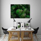 Quadro Decorativo Grande Vegetação Dark Leaves - 200x100cm