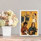Quadro Decorativo Grandes Ícones Da Música 45x34cm - Com Vidr