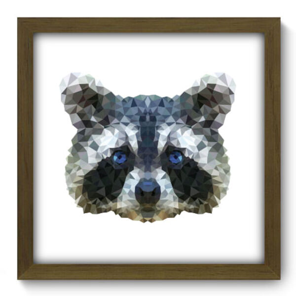 Quadro Decorativo - Guaxinim - 33cm X 33cm - 143qdsm