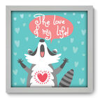 Quadro Decorativo - Guaxinim - 33cm X 33cm - 148qdsb