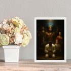 Quadro Decorativo Guias Da Umbanda 33x24cm Moldura Branca