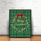 Quadro Decorativo Guirlanda De Natal Verde 45x34cm Moldura:ma