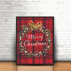 Quadro Decorativo Guirlanda Vermelha 24x18cm Moldura:madeira