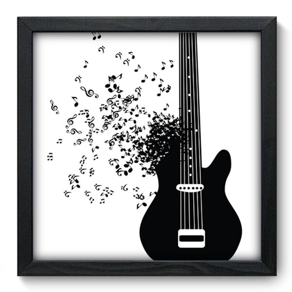 Quadro Decorativo - Guitarra - 33cm X 33cm - 099qdgp