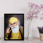 Quadro Decorativo Guru Nanak 24x18cm - Com Vidro Moldura:made