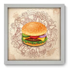Quadro Decorativo - Hambúrguer - 33cm X 33cm - 354qdcb